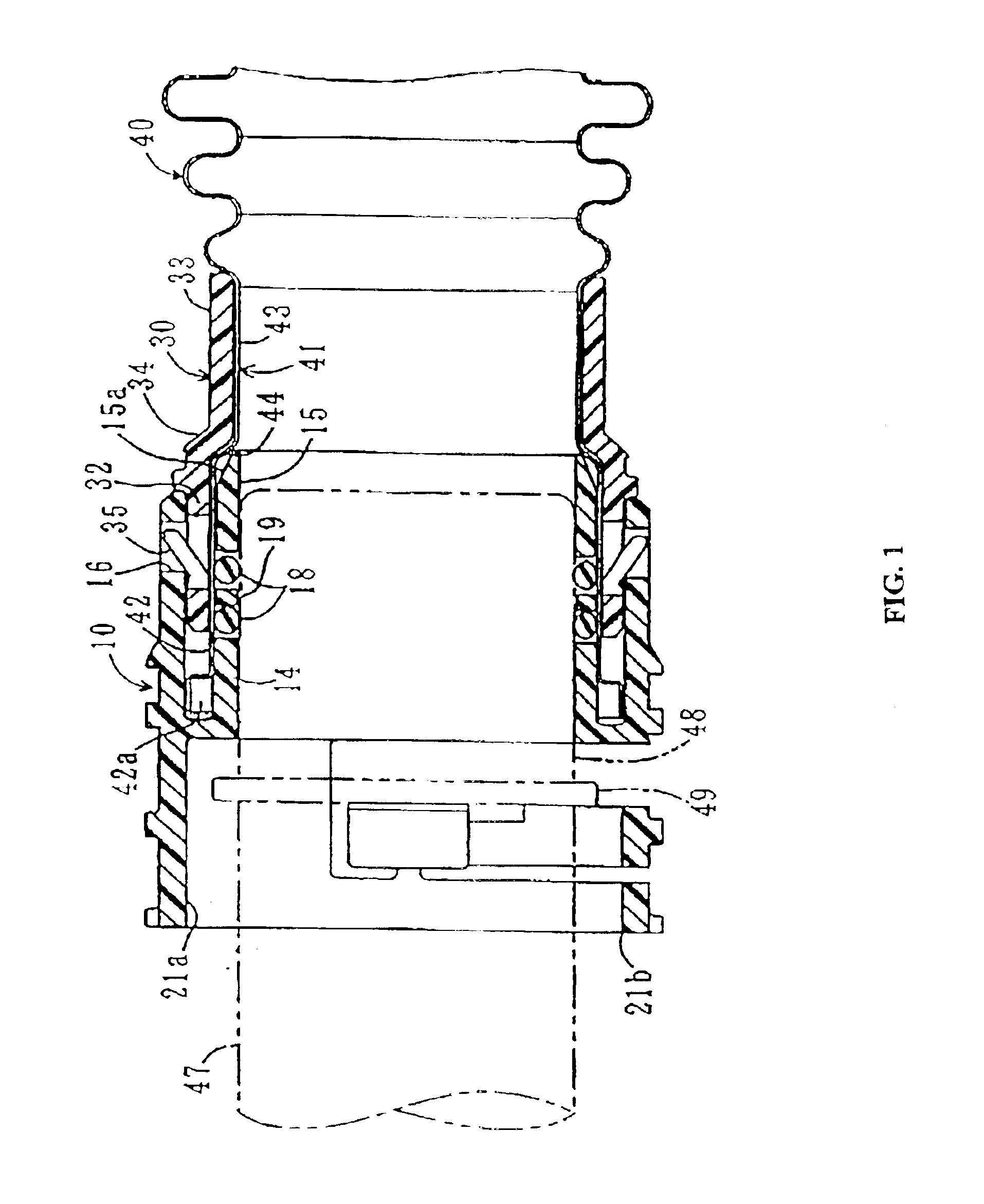 Tube connecting structure