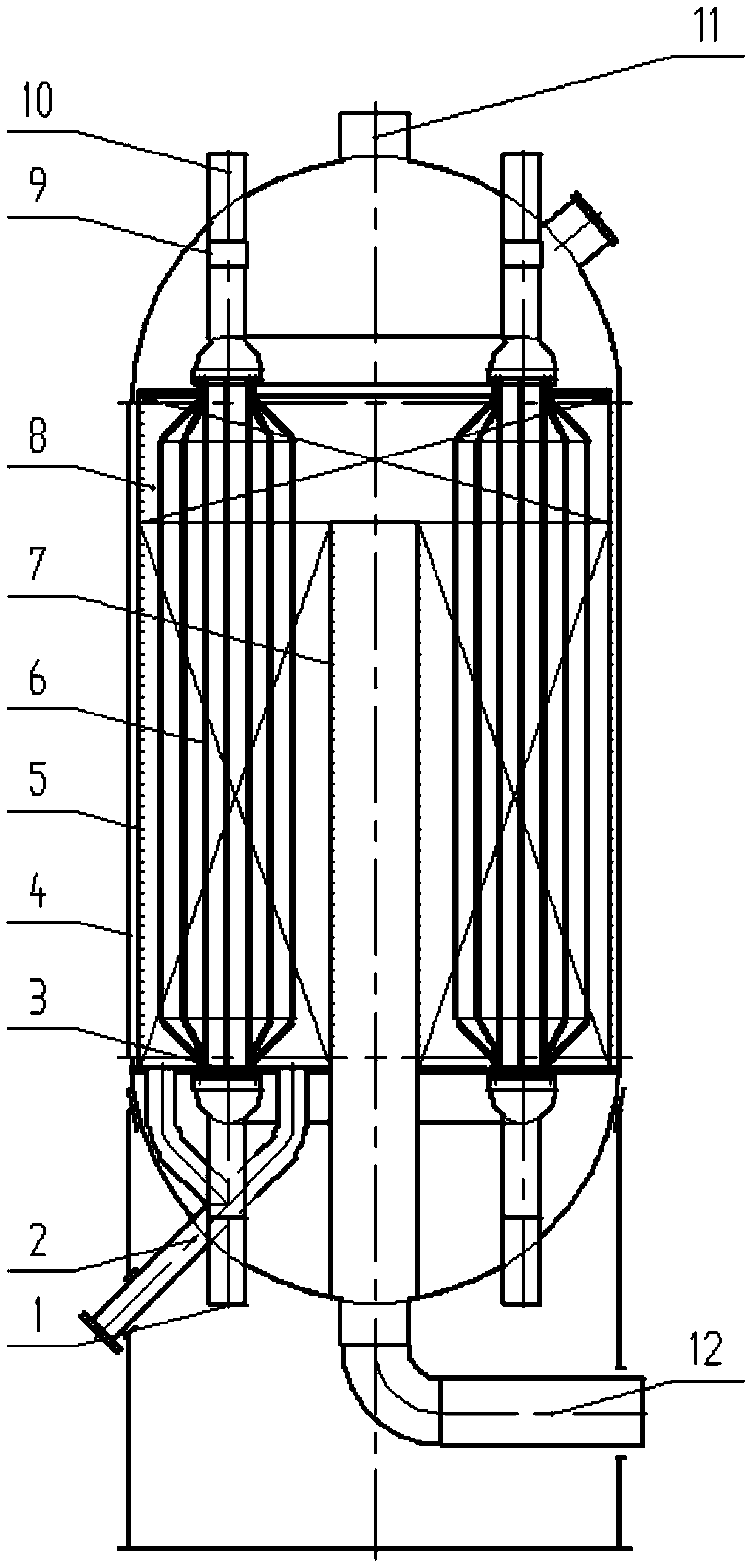 A built-in tube bundle isothermal shift reactor