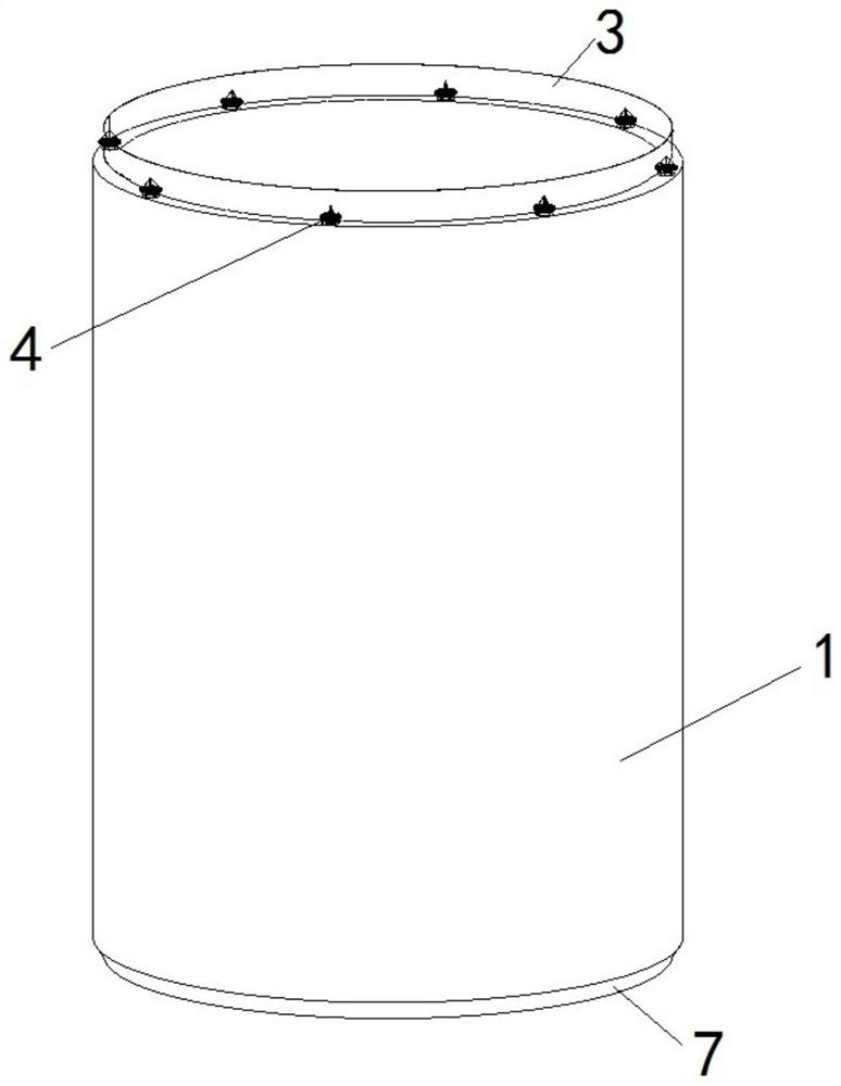 Embedded large-diameter concrete cylindrical structure and construction method thereof