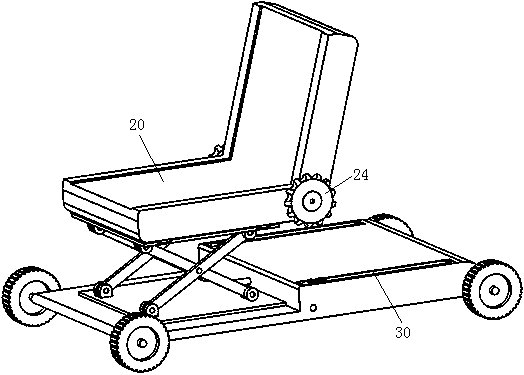 A wheelchair capable of assisting disabled persons to get on and off ordinary passenger cars