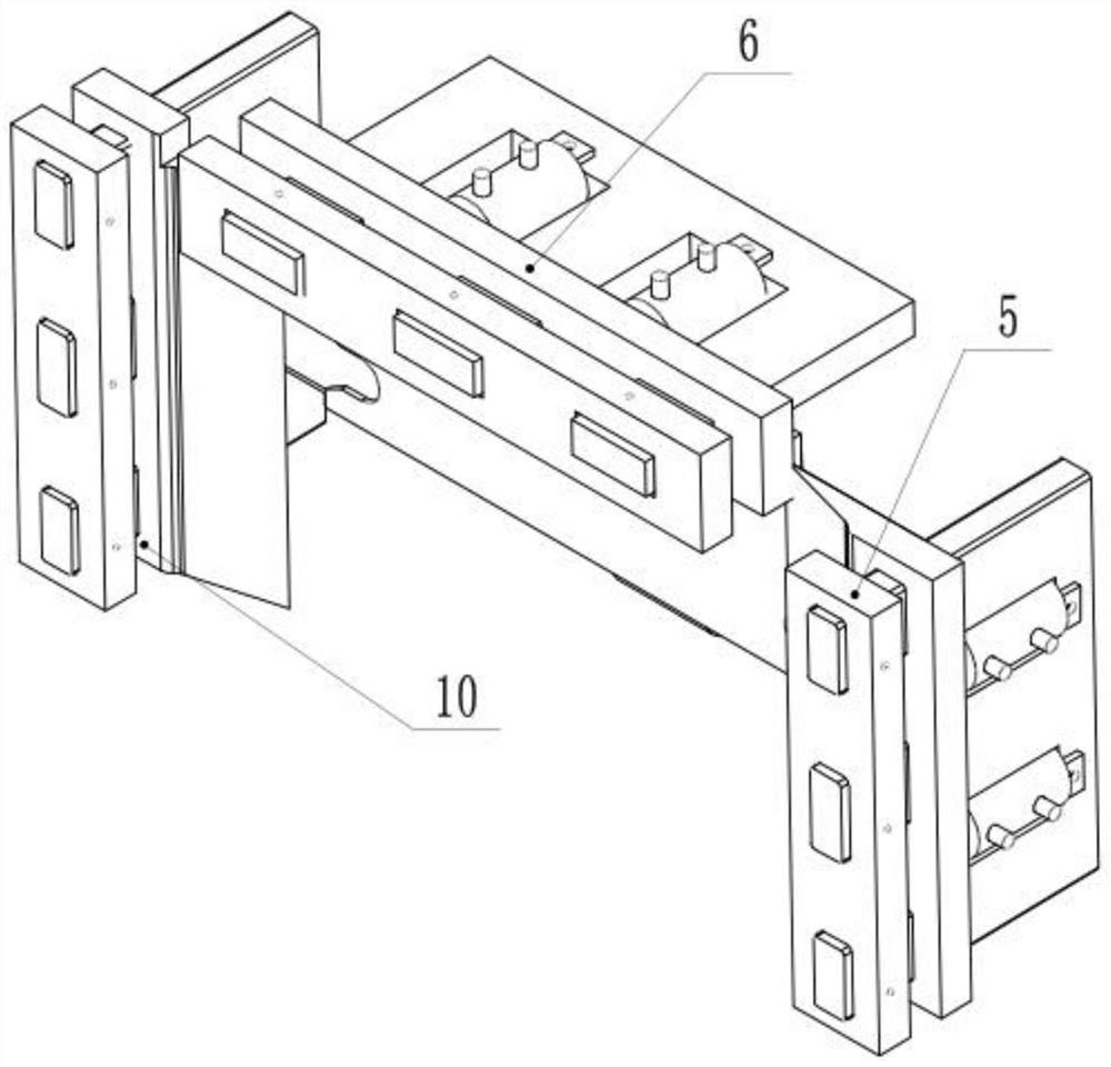 Movable vehicle door frame molding press