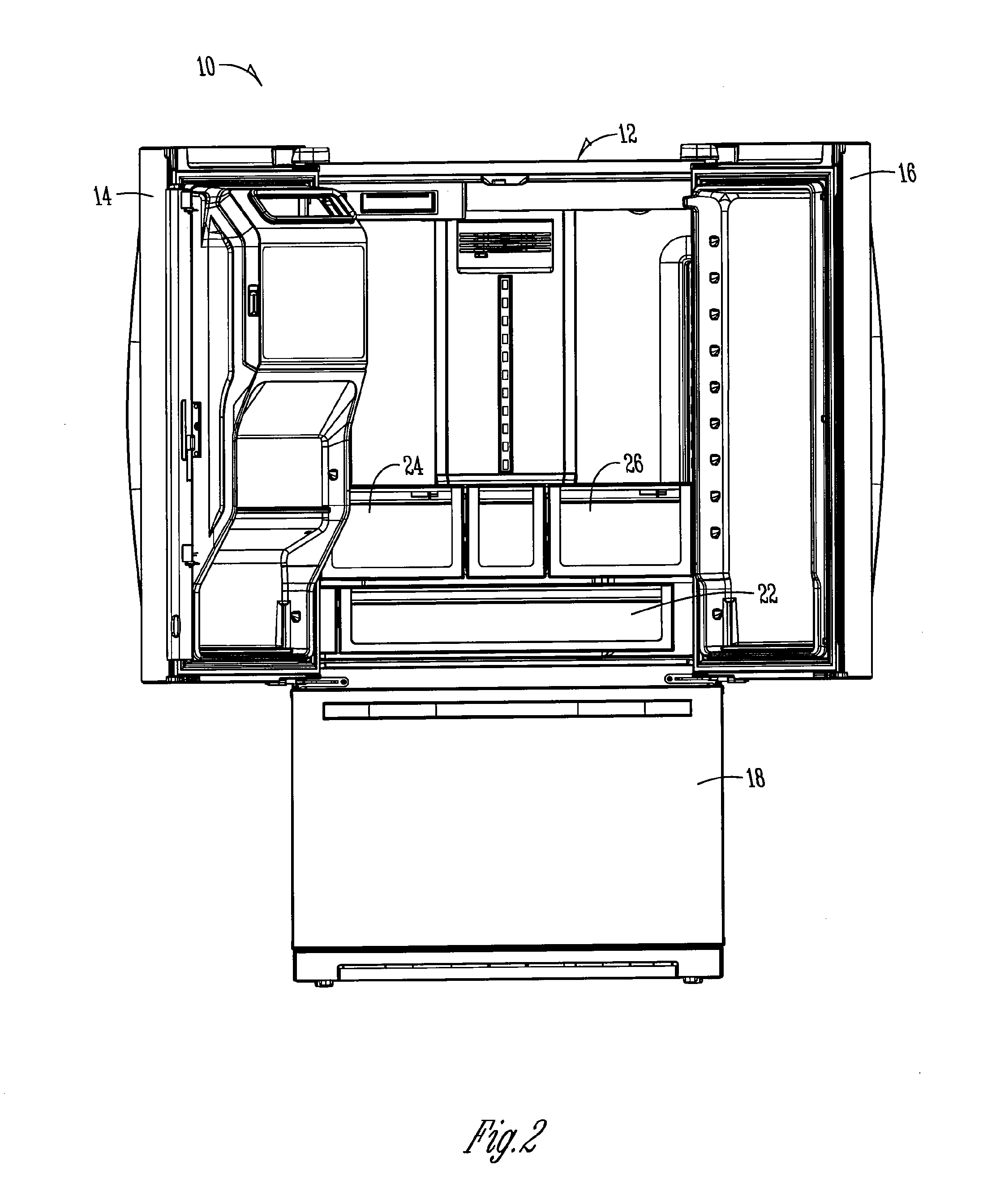 Interactive lighting in a refrigerator