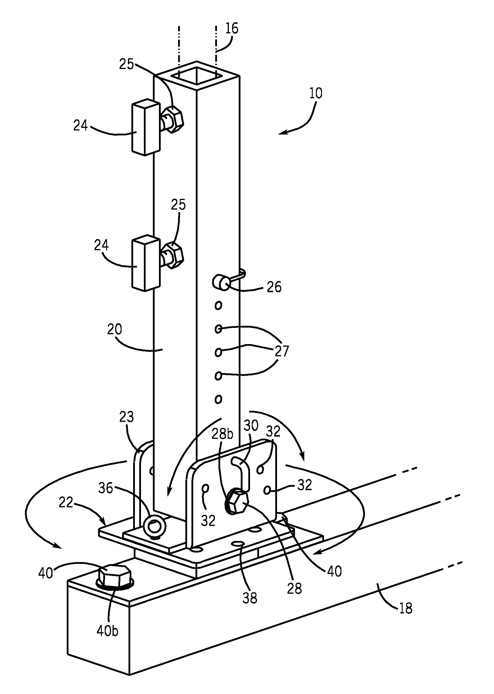 Adjustable umbrella mount