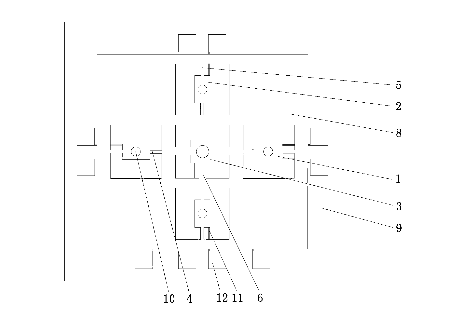 Tri-axial accelerometer with giant magneto-resistance effect