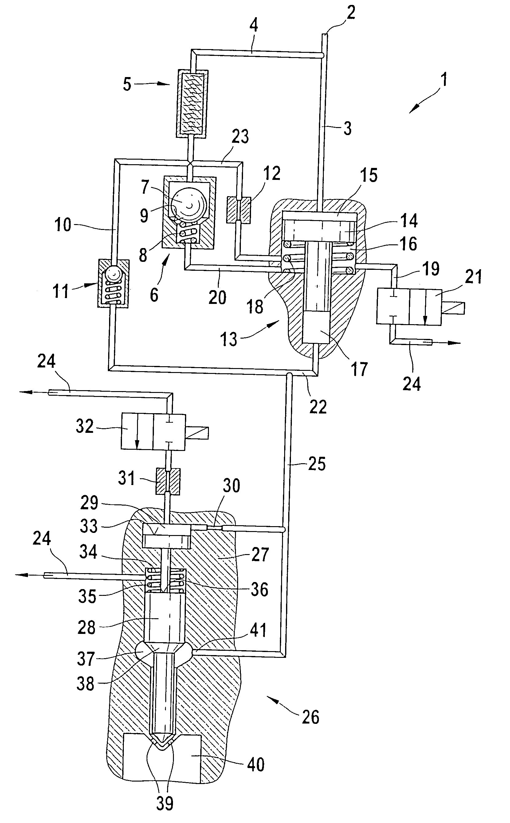 Filter arrangement for fuel injection systems