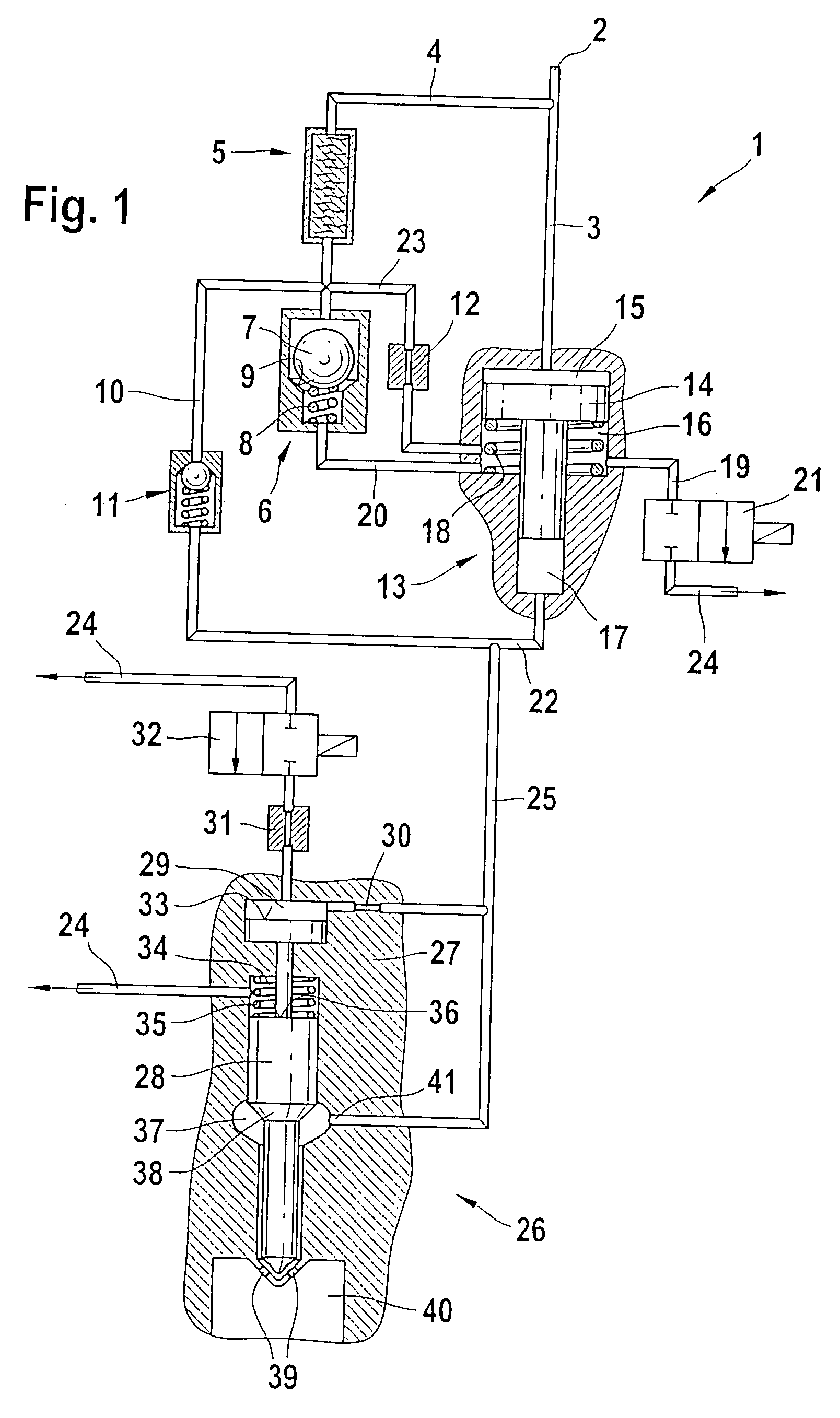 Filter arrangement for fuel injection systems