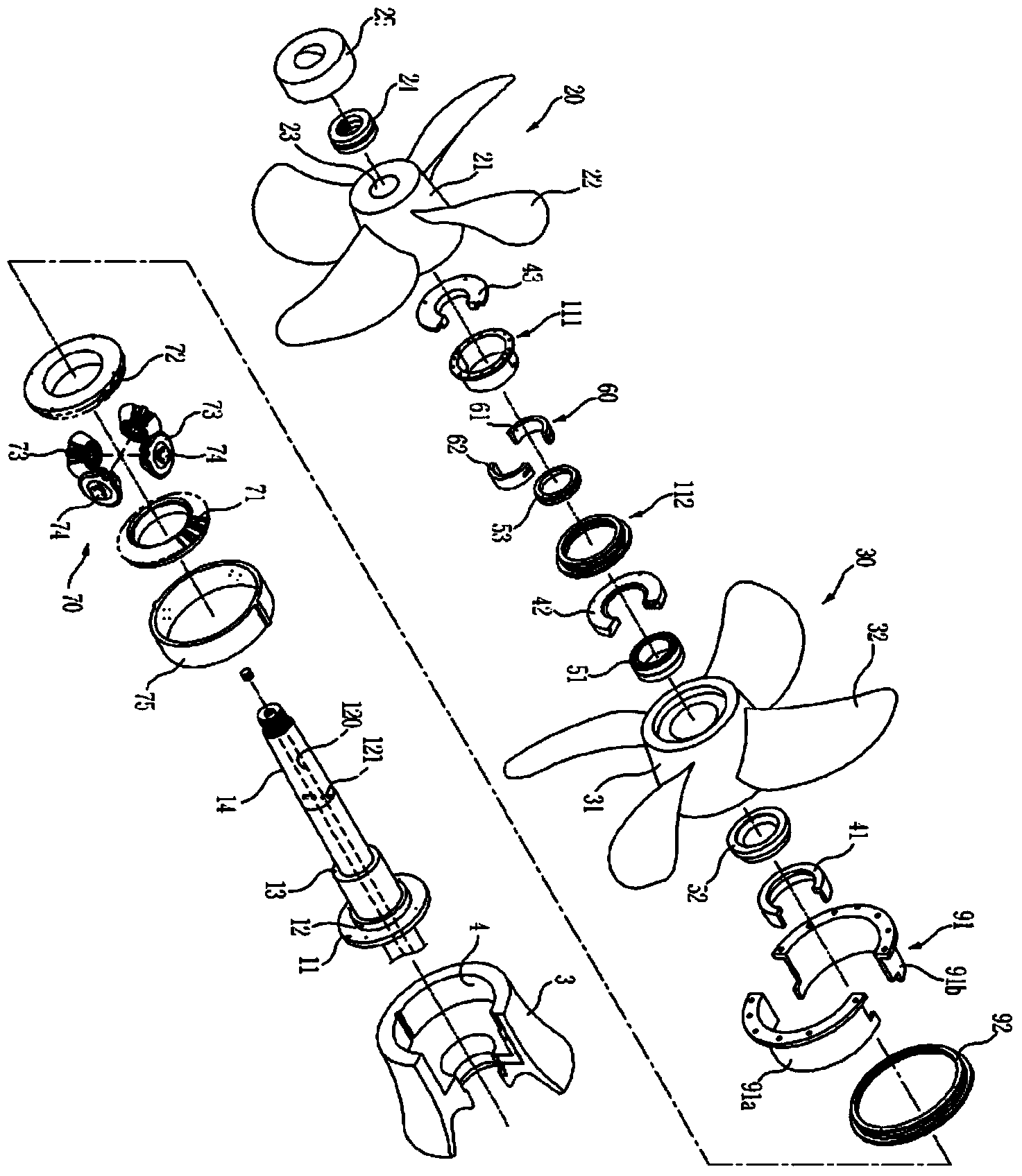 Ship propulsion device and ship having the same