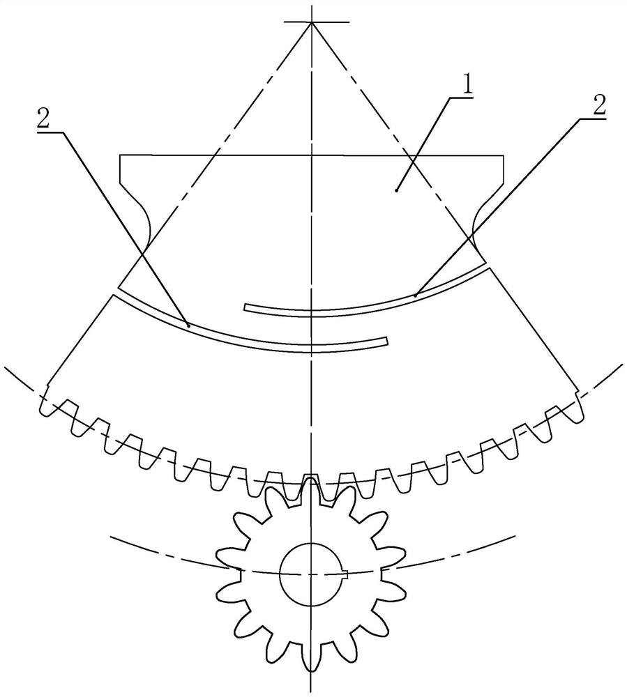 Fan-shaped gear backlash adjusting structure