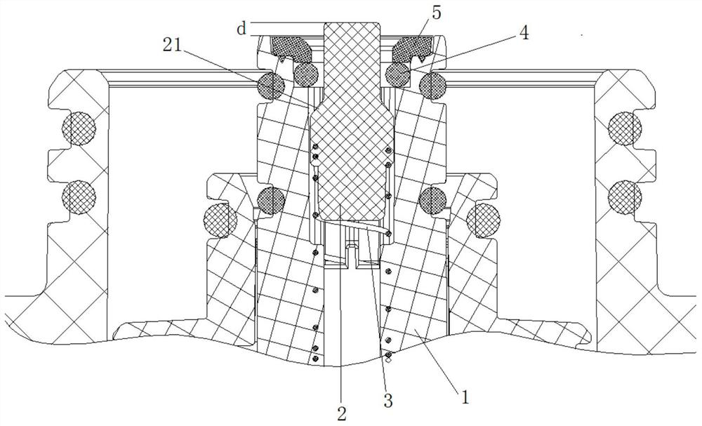 Water gap sealing structure, filter element and water purification equipment