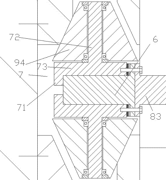 A processing mechanism for a processing head with convenient operation