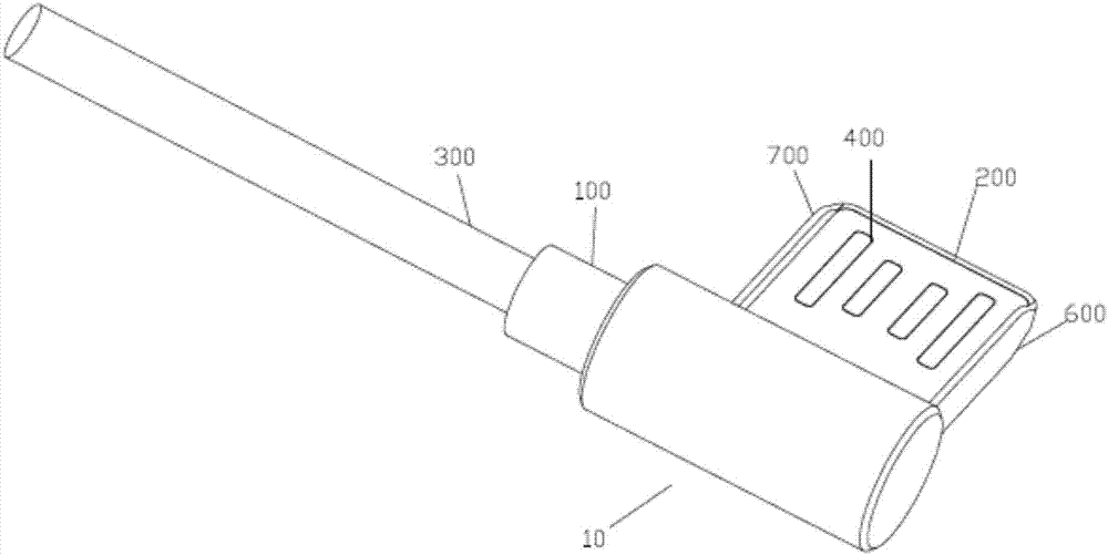 USB male connector capable of achieving forwarding and reverse connection