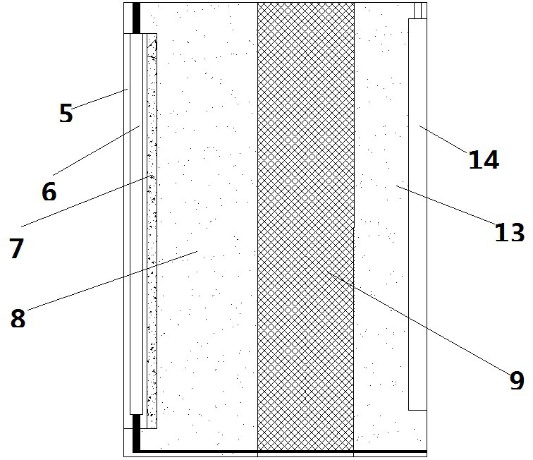 Wall, building and building system comprising foundation pit stability experiment method