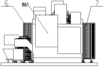 Machine tool automated feeding and discharging integrated system by robot