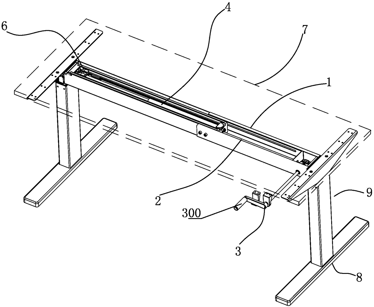 Rotating power-assisted mechanism and lifting table applying same