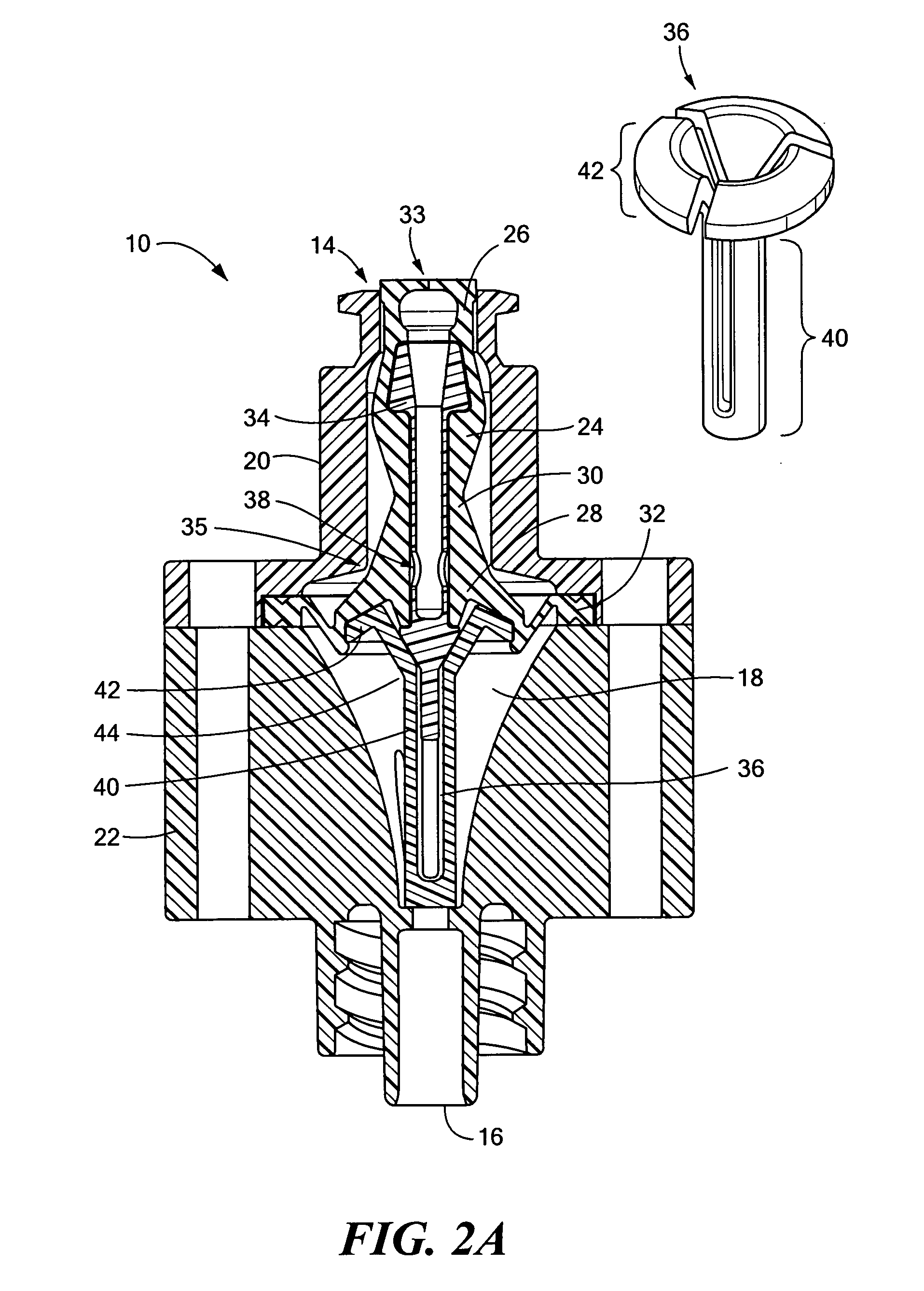 Valve with internal lifter