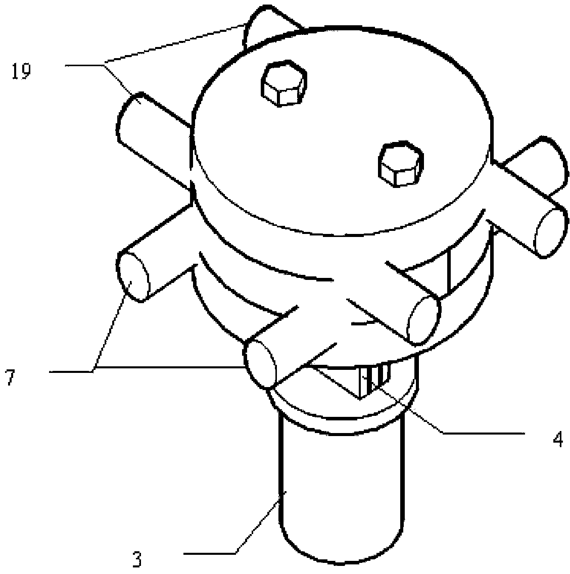 Angle-adjustable bi-direction cable rod panel point