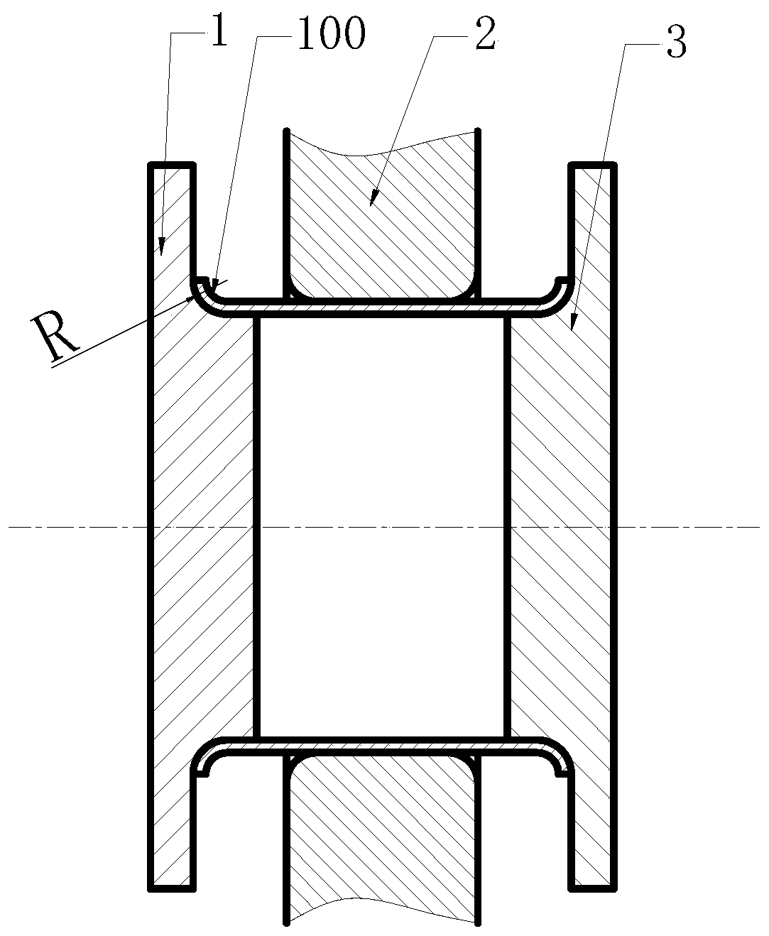 A method for synchronously forming lining rings of plate heat exchangers under axial pressure with constrained tubes