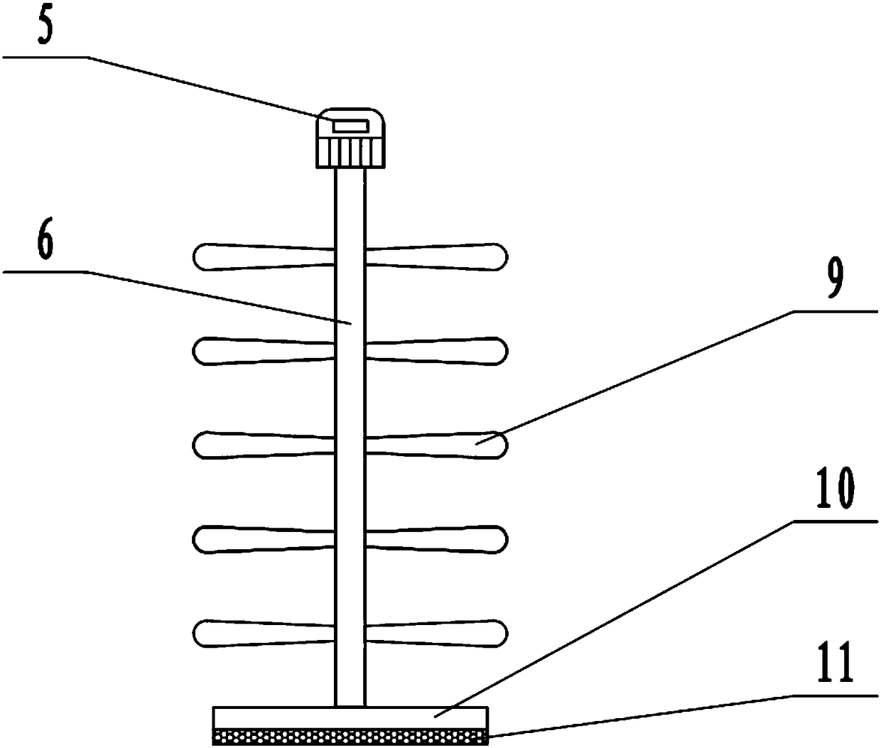 Industrial sewage aeration device with double-stirring mechanism