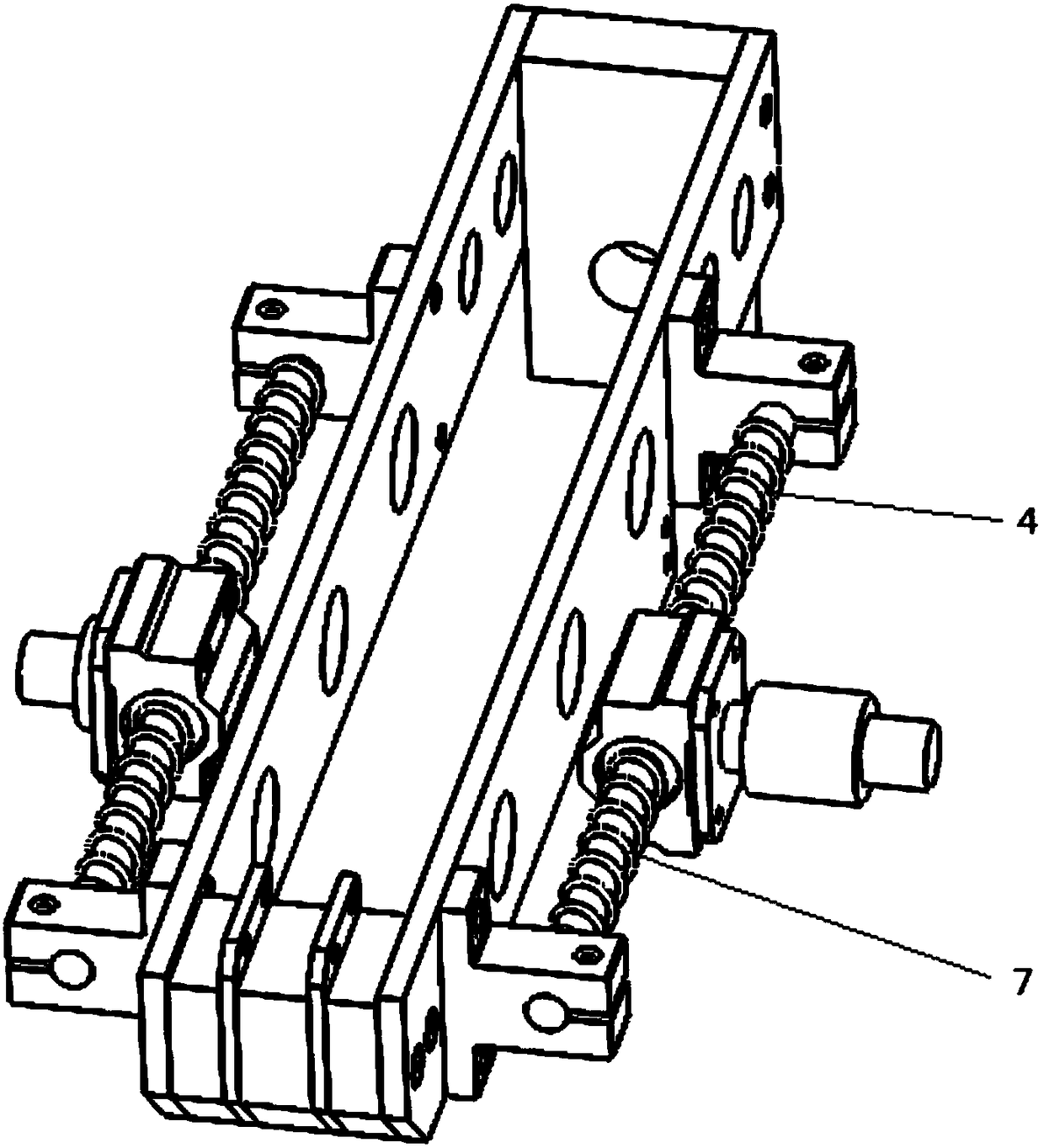 Gun clamping mechanism assembled to unmanned aerial vehicle and provided with spring buffer device