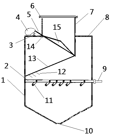 Linkage type discharging valve