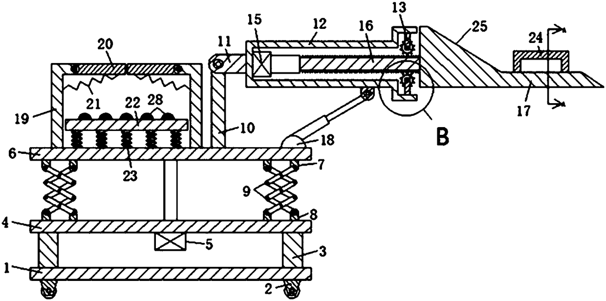 Automatic book fetching device for intelligent library