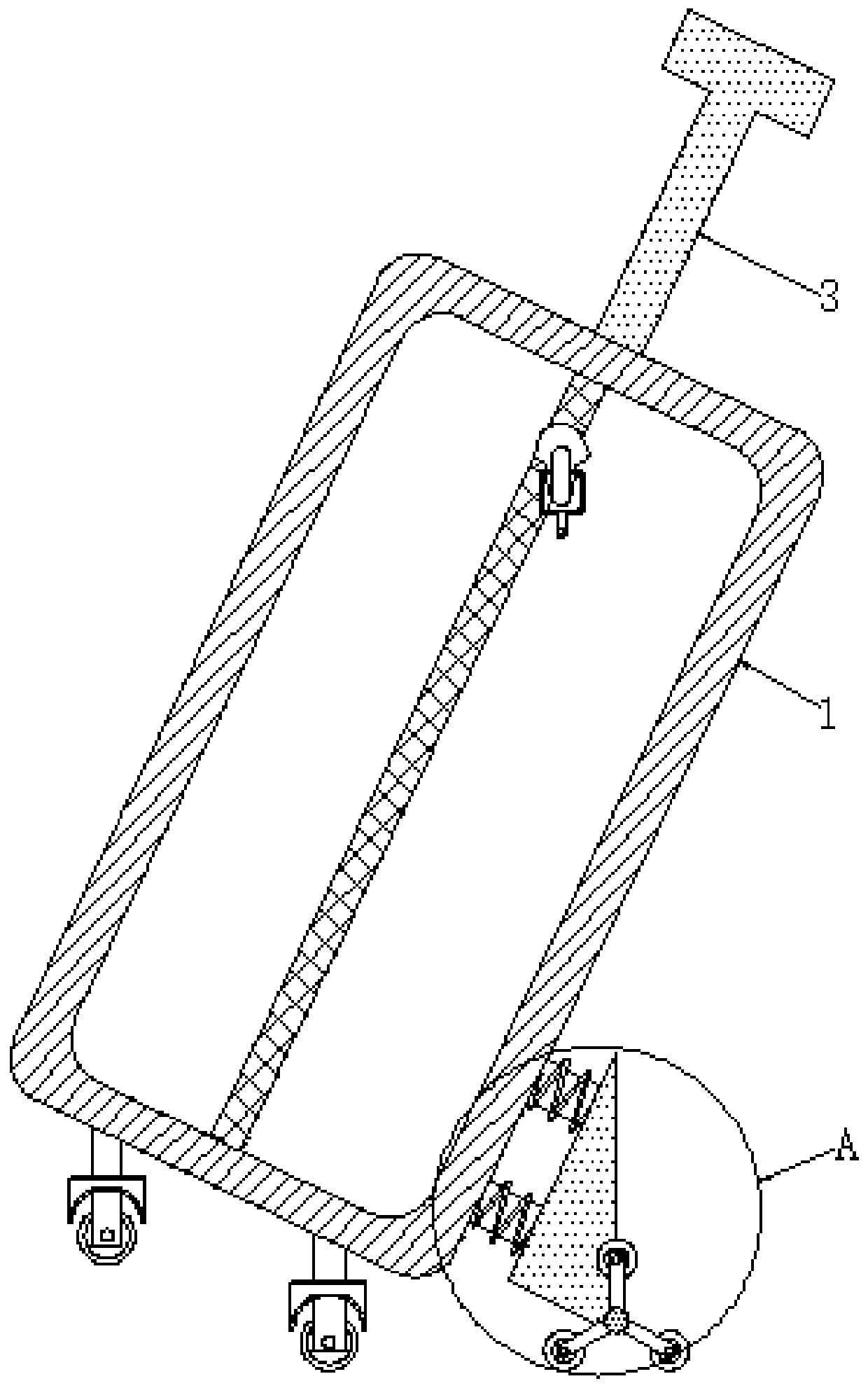 Anti-topple intelligent labor-saving suitcase capable of being pulled on stairs