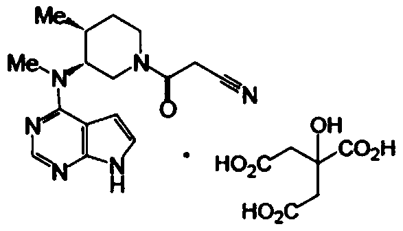 Tofacitinib citrate sustained release tablet and preparation method thereof