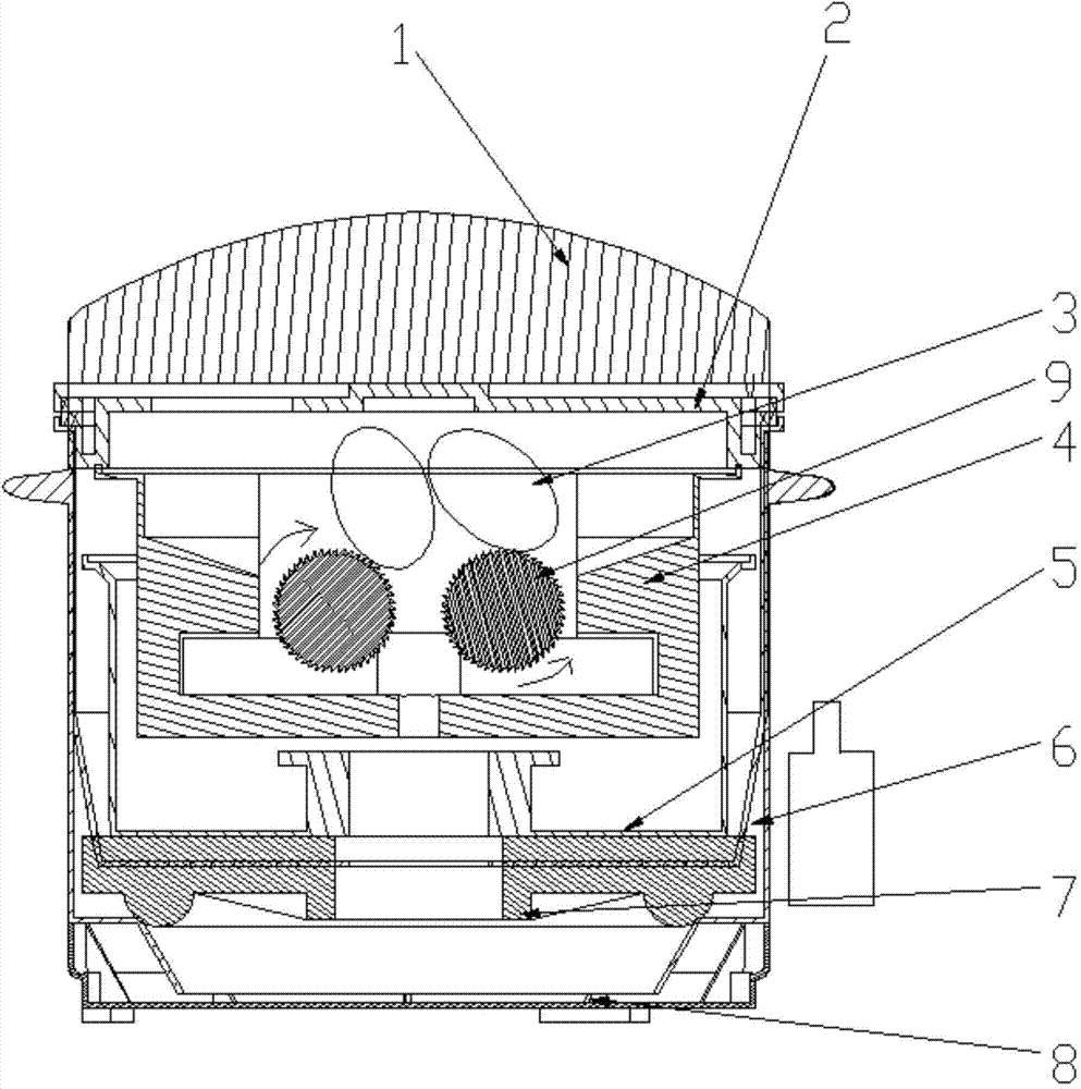 Domestic egg stewing and peeling machine