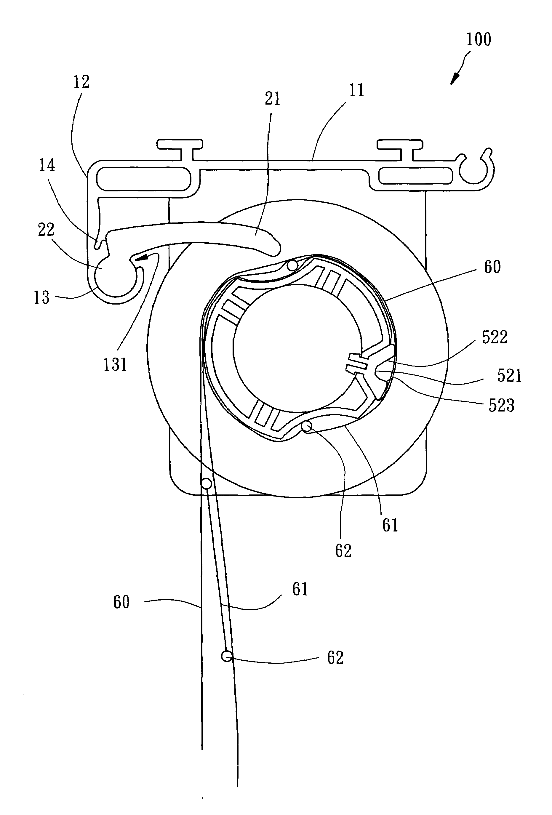 Rolling mechanism for window blind