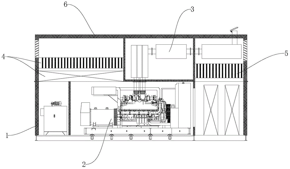 Double-layer low-noise container power station