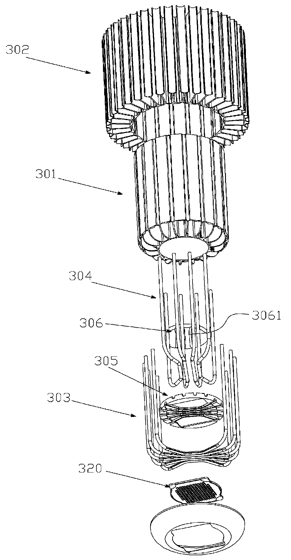 LED lighting system and high-power LED lamp