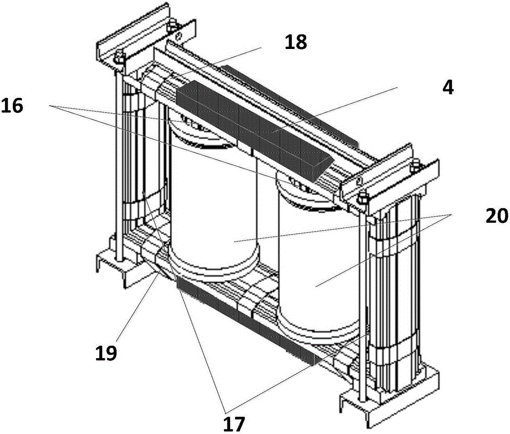 Power transformer-used silicon steel sheet iron core magnetic performance detection system and detection method