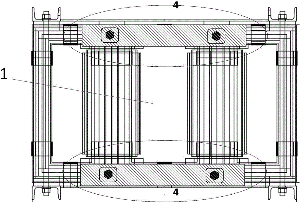 Power transformer-used silicon steel sheet iron core magnetic performance detection system and detection method