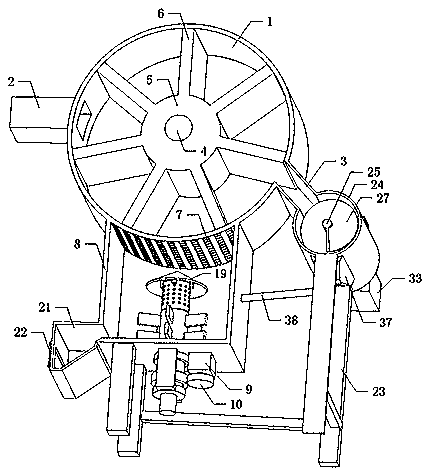 Solid-liquid separator for chemical sewage