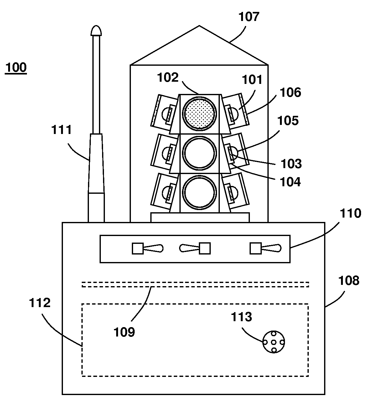 LED signaling apparatus with infrared emission