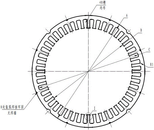 Automotive alternator stator assembly