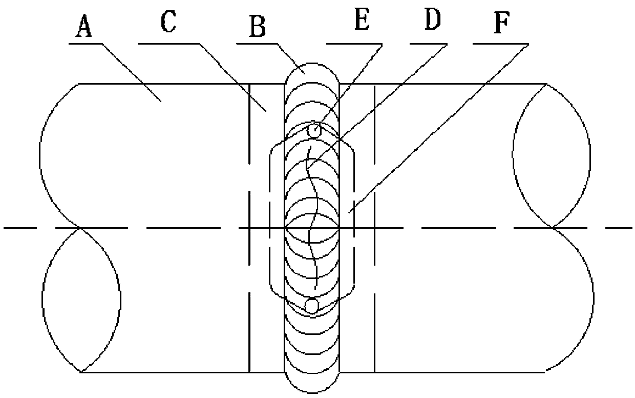 Special connector crack repair process method