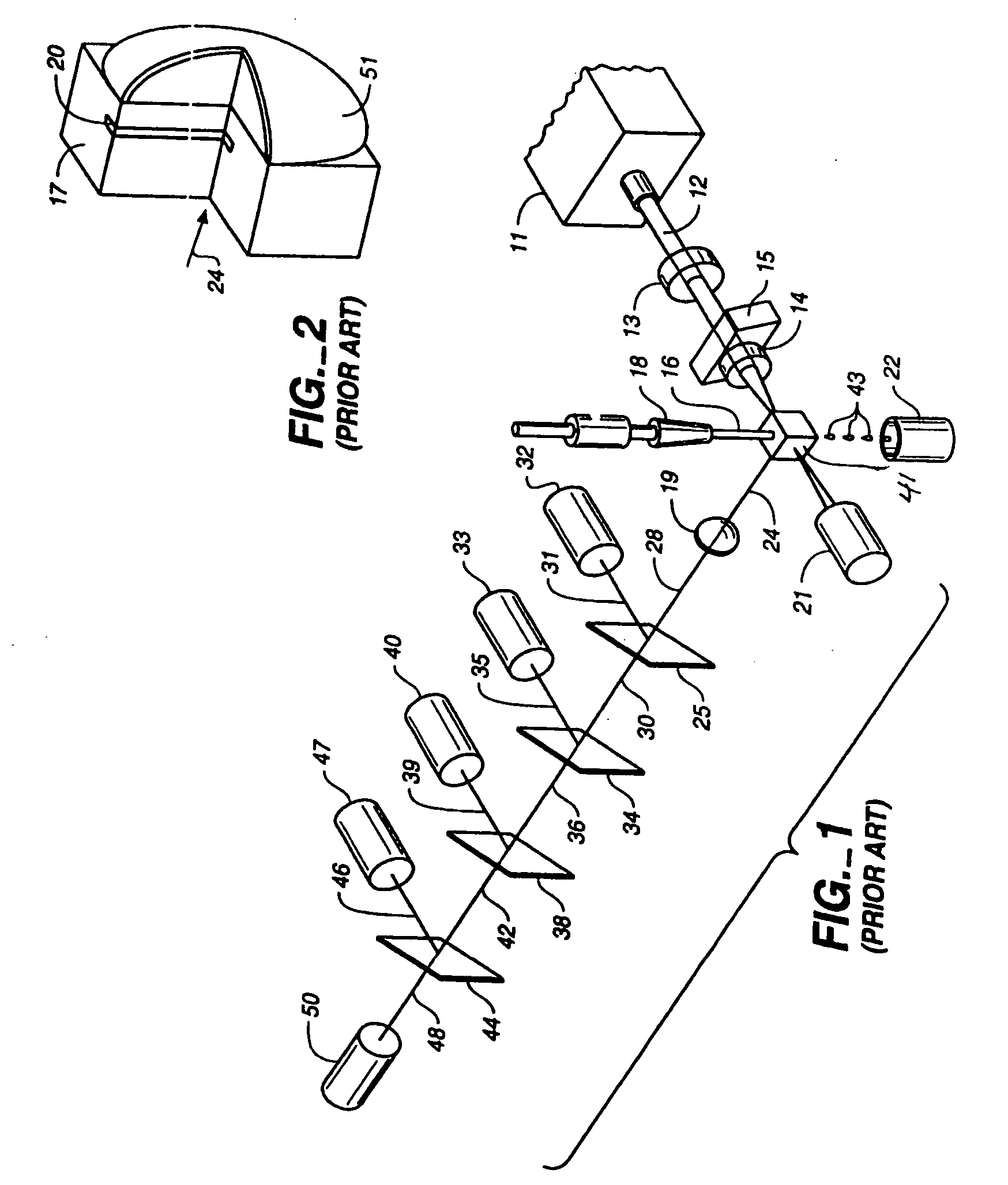 Fluorescence detection instrument with reflective transfer legs for color decimation