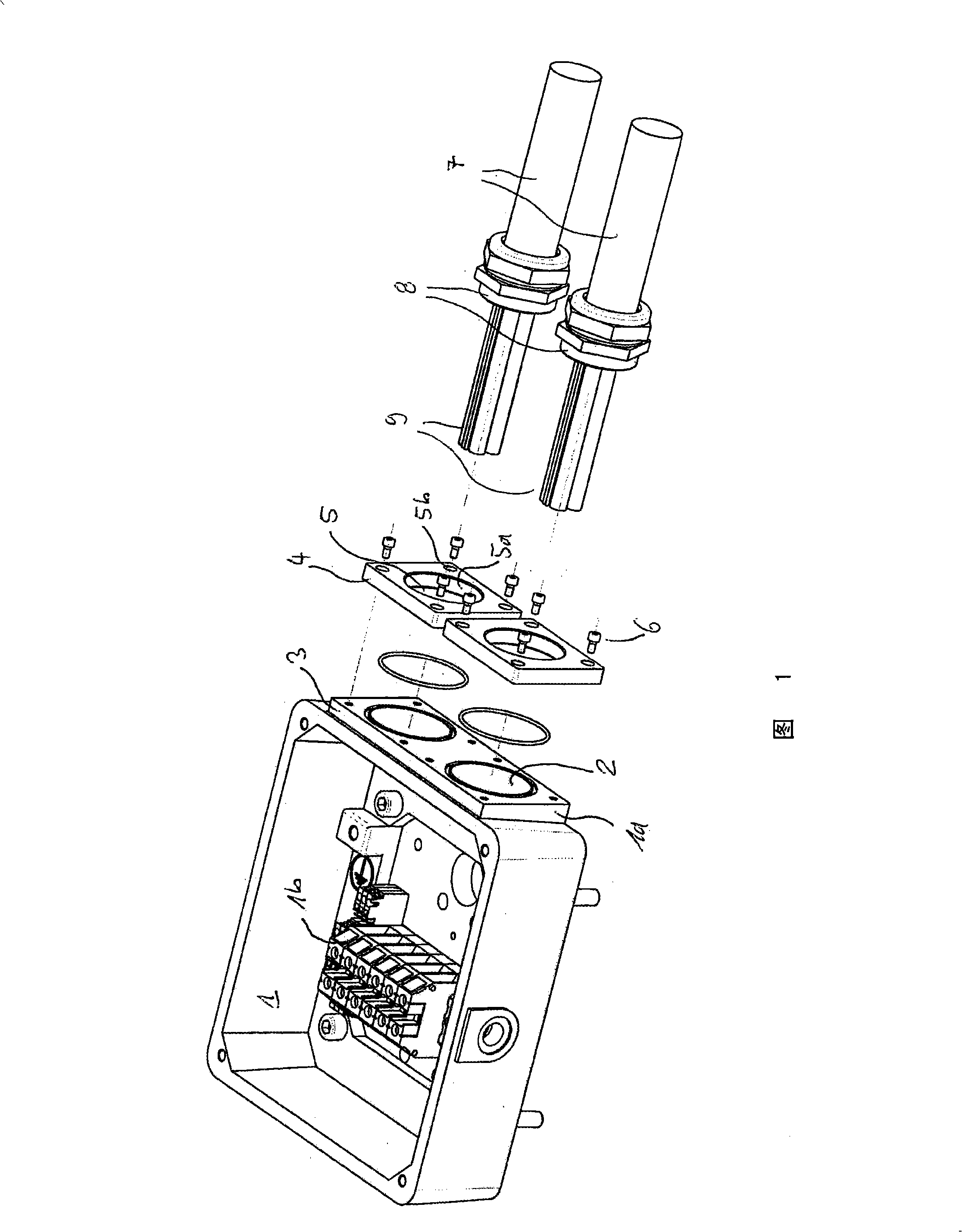 Terminal board for terminal box