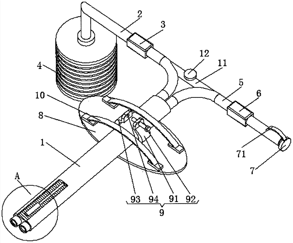 Catheter apparatus for neurosurgery department