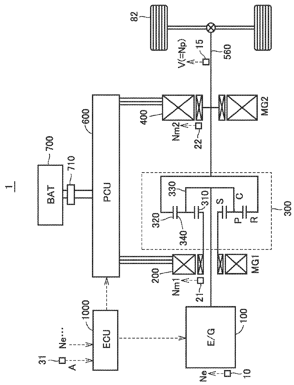 Driving device for vehicle