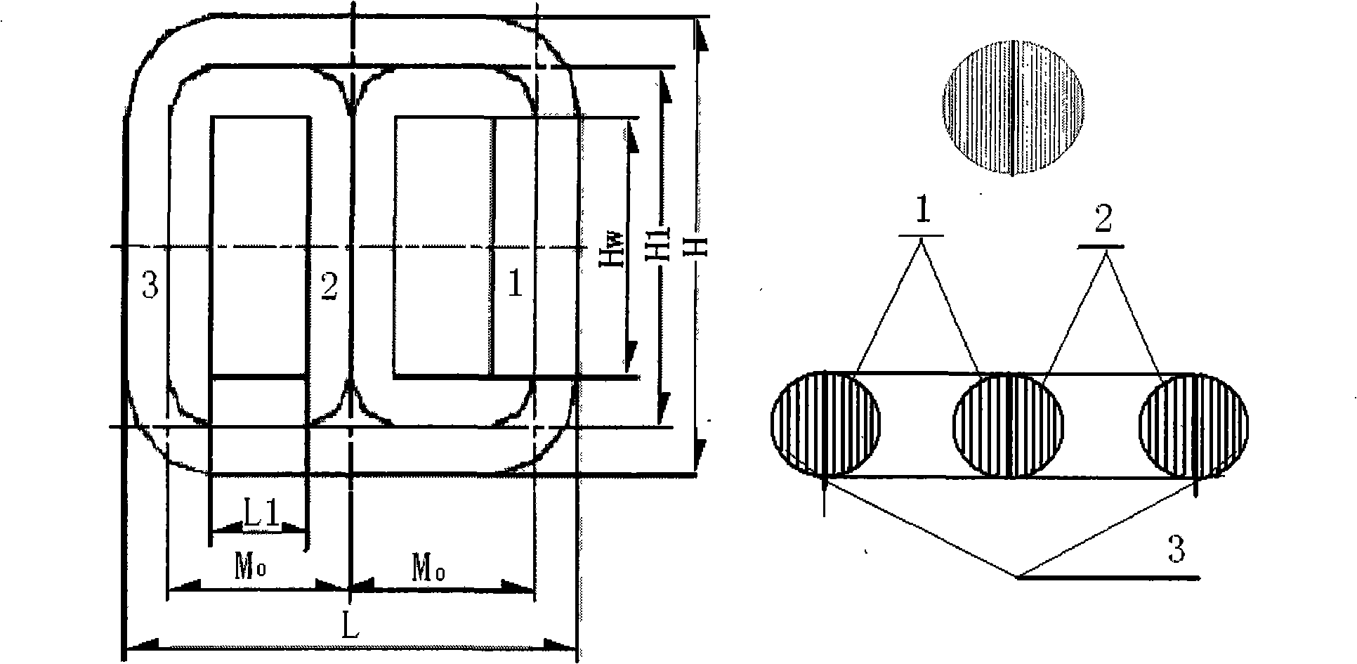 Iron core of power transformer