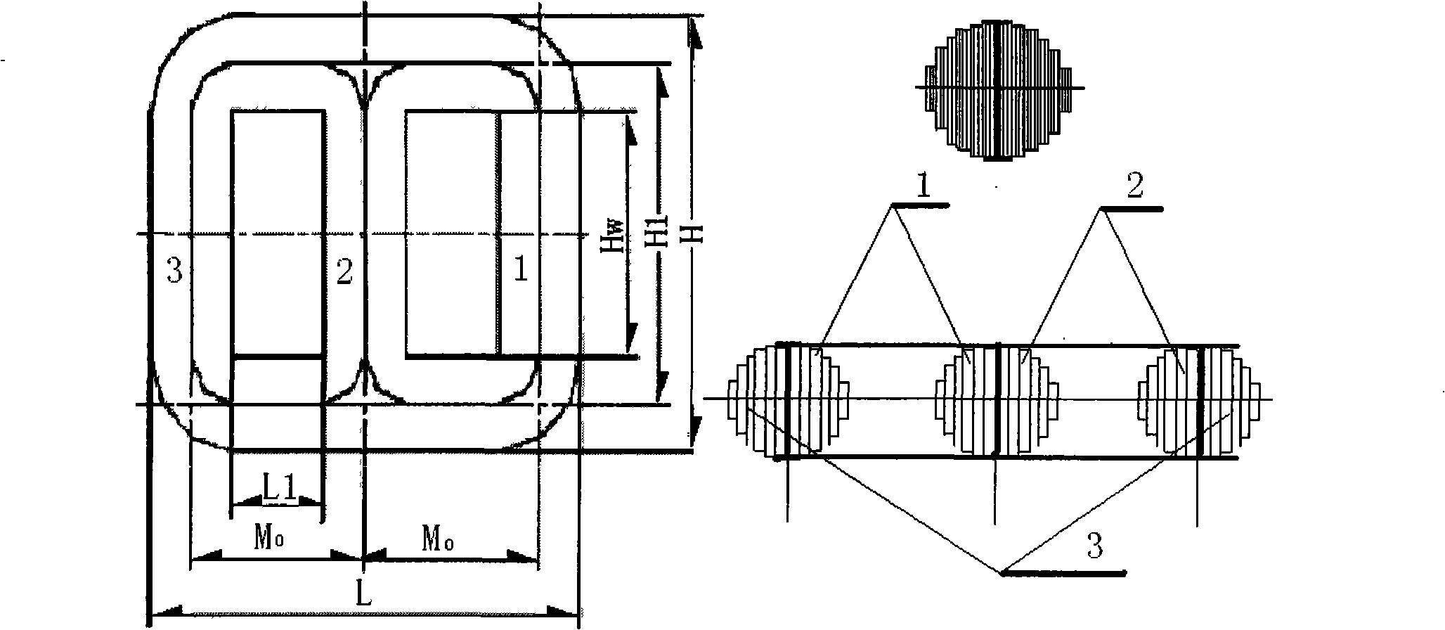 Iron core of power transformer