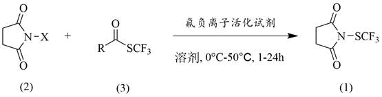 Synthetic method of succinimide type trifluoromethyl sulfuration reagent