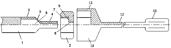 Self-breaking type pressing bolt assembly