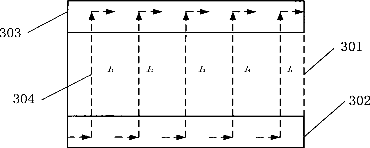 Current distribution measuring method and apparatus for fuel cell