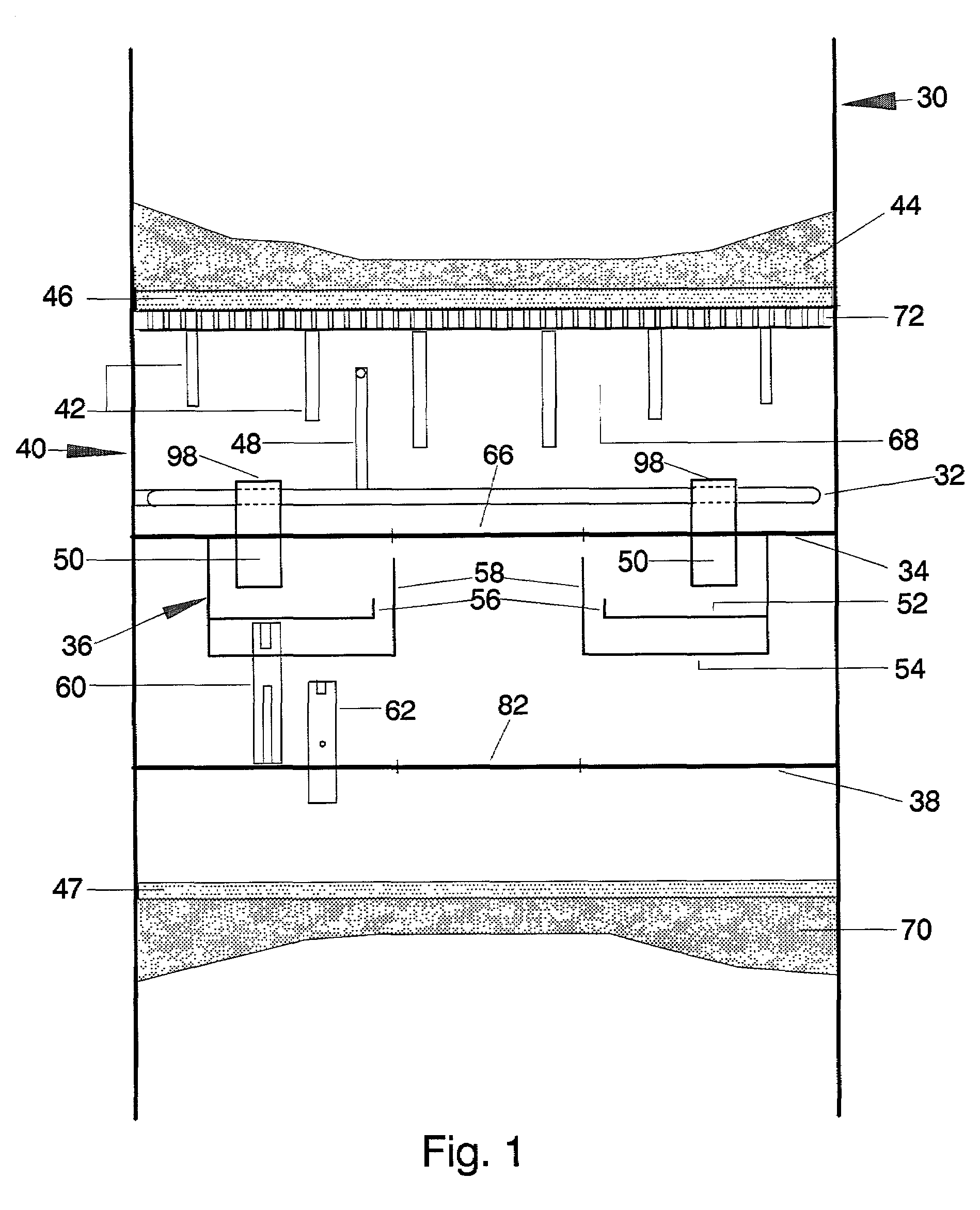 Quench box for a multi-bed, mixed-phase cocurrent downflow fixed-bed reactor