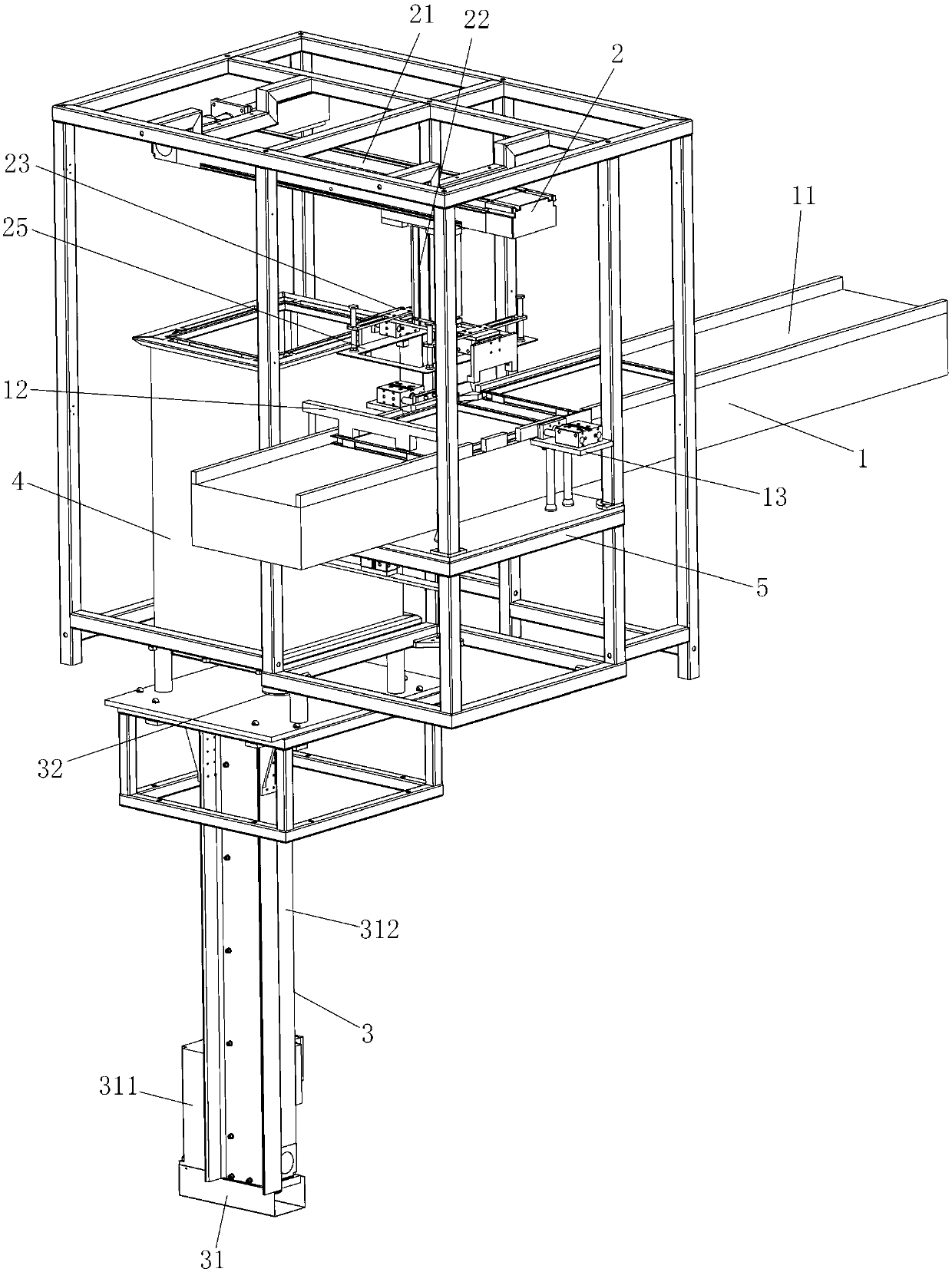 Automatic framing machine for freeze-drying lines