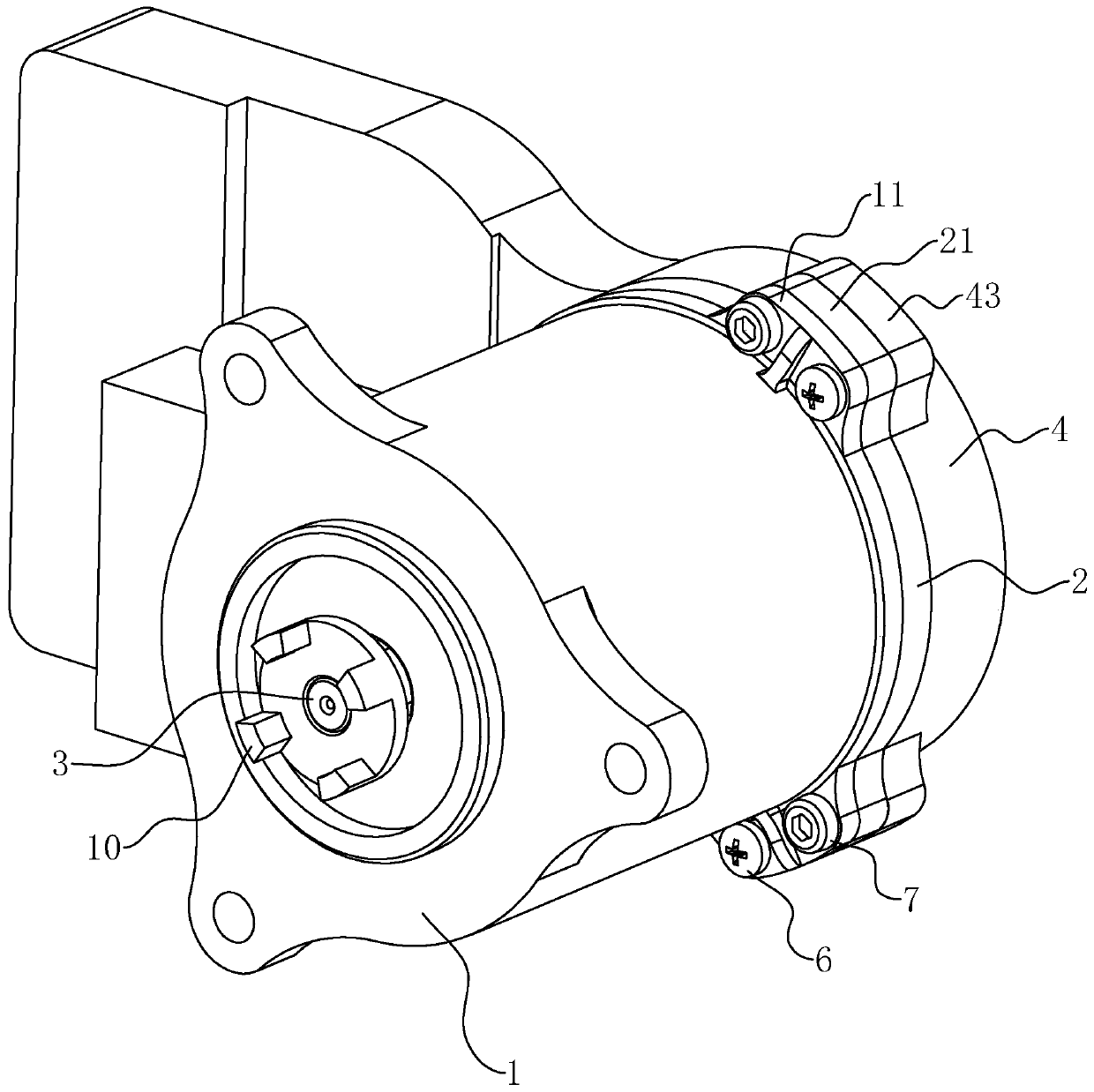 Integrated brushless motor used for automobile EPS