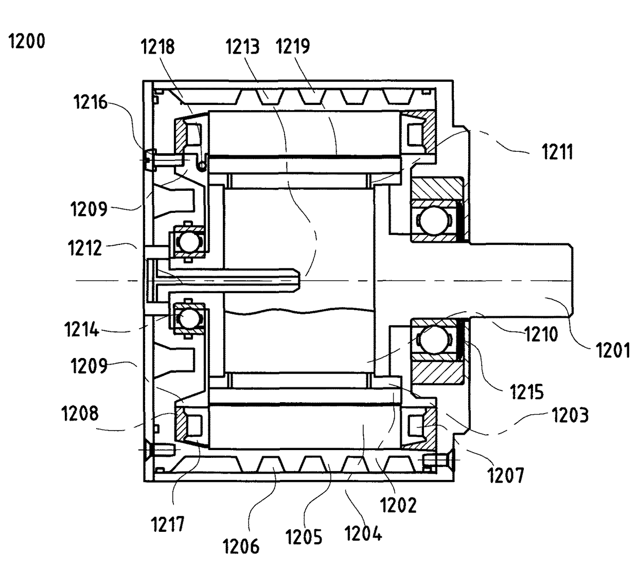 Cooled magnet motor